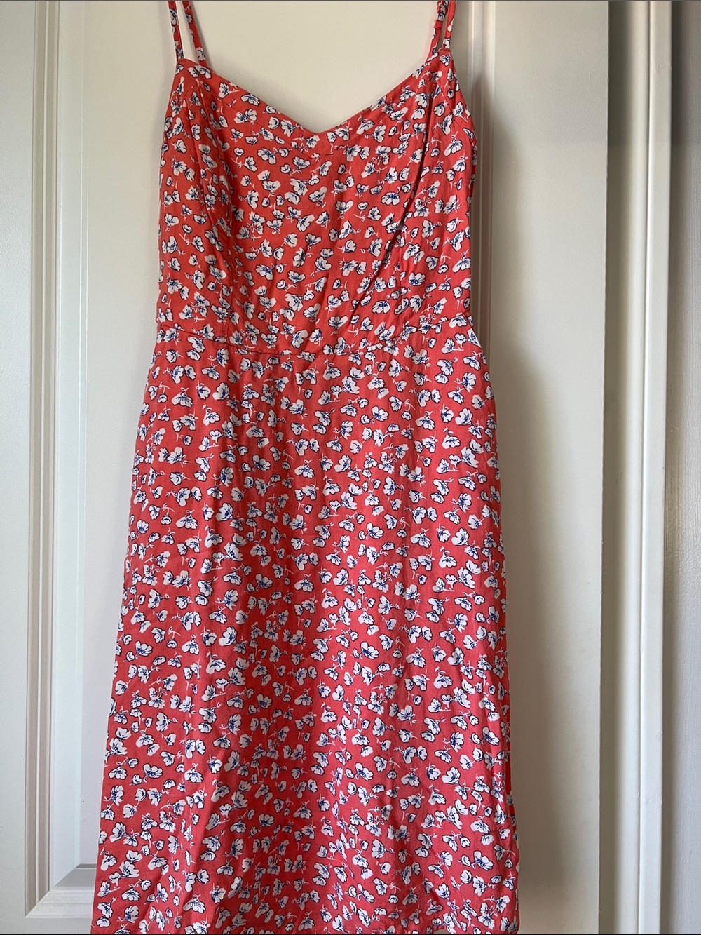 SO Coral Floral Tie-Front Cami Dress